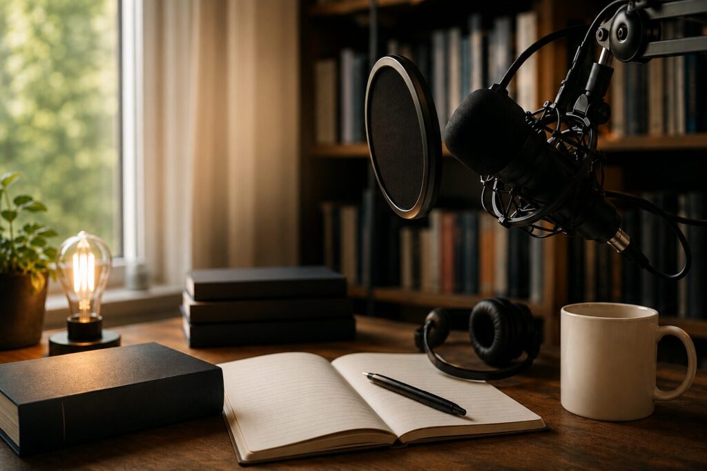 Microphone in home recording studio